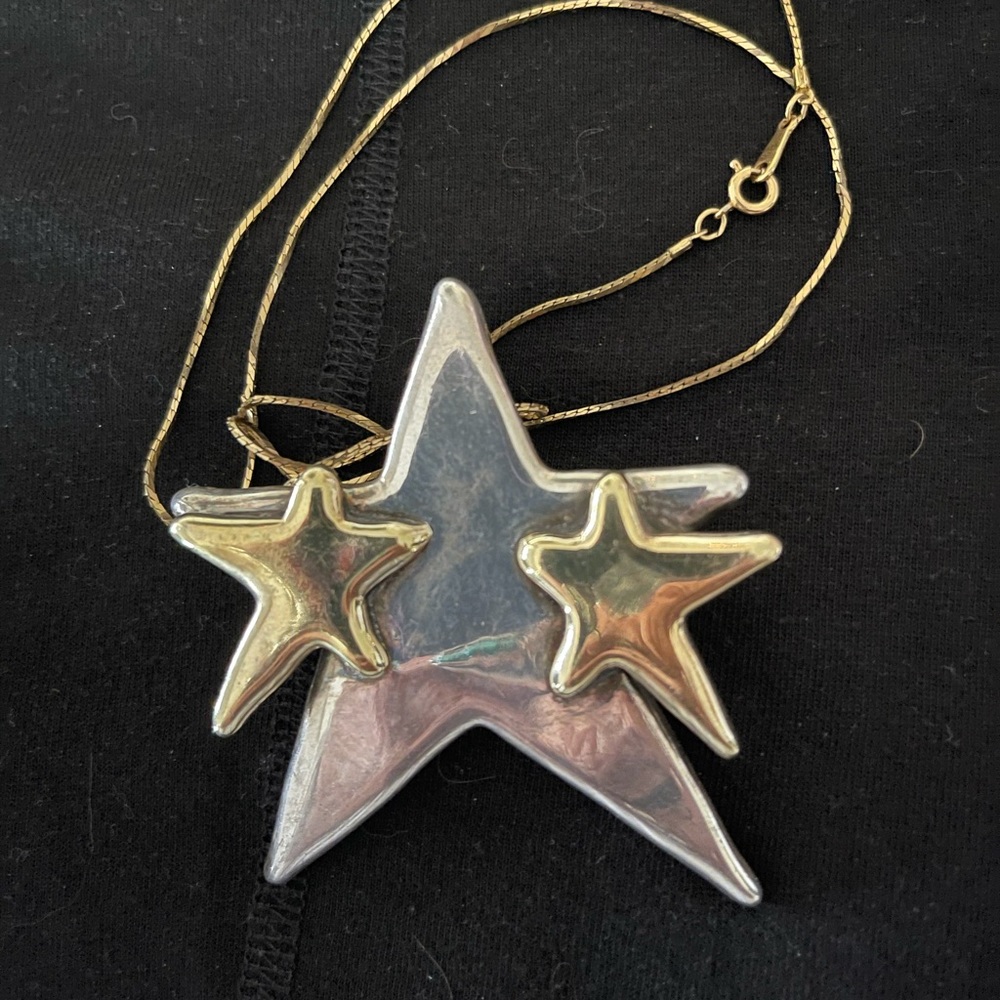 925 VTG pendant/pin with 24k plate…signed!